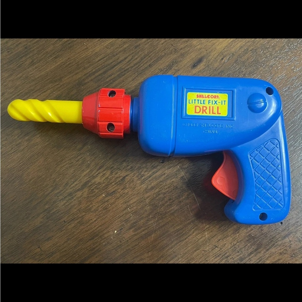 Vintage Toy Drill 1983 Shelcore Tools Little Fix It  Cl